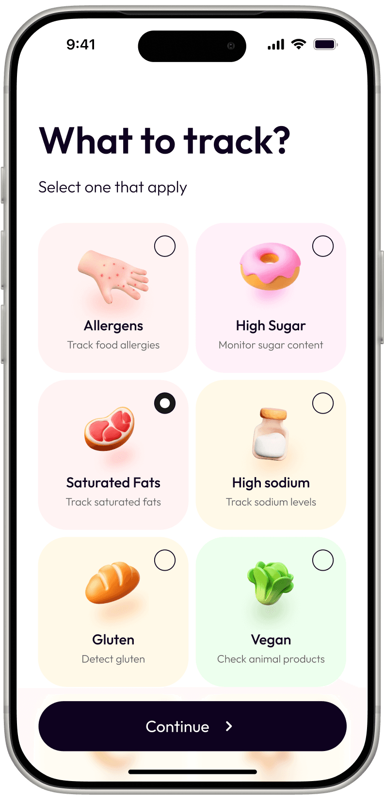 Choose what to track